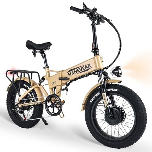 Version 1.0.0 Electric Bike for Adults 20'' Fat Tire Electric Bike, AWD 2 * 750W Dual Motor e-Bike, 20Ah 960Wh Lithium Battery, Full Suspension, Electric Dirt Bike for Adults 30MPH Folding Electric Bike - Image 1