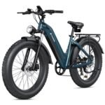 CycVerve Electric Bike for Adults,1400W Peak Motor City Cruiser Ebike,48V Removable Battery,28MPH 75Miles Step-Thru Electric Bicycle,26" x 4.0 Fat Tire Full Shock Absorber Commuter E Bike