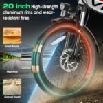 Vivi Electric Bike, 20" Folding Electric Bike Peak 750W Ebikes for Adults, 21.7MPH Foldable Ebike Electric Bicycle with 48V Removable Battery, 7 Speed Commuter Ebike Cruise Control, UL 2849 Certified - Image 5