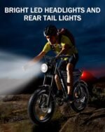 1500W Full Suspension Moped Style Ebike, 20" Fat Tire Electric Bike Up to 28MPH & 75 Miles, 15.6AH/31.2AH Removable Battery, All-Terrain Offroad E Bike for Mountains, Snow, Sand, Road - Image 6