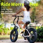 GL Electric Bike for Adults,Peak 1500W Foldable Ebike,28MPH 65Miles Folding Electric Bike with 48V 15AH Removable Battery,20" X 4.0 Fat Tire Electric Bike,7 Speed - Image 5