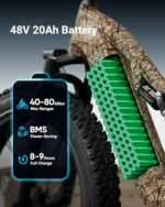 Electric Bike for Adults 960W, 48V 20AH Battery Adult Electric Bicycles, 26" Fat Tire Full Suspension Ebike, 28MPH Mountain Beach E Bike, 7 Speed, 80Miles Range, UL Certified - Image 5