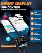 W Wallke Folding Electric Bike for Adults, 2000W Dual Motor, 48V 40Ah/60Ah Long Range Ebike, 20 inch Fat Tire Electric Bicycles for Delivery/Full Suspension/34MPH/AWD E-bike - Image 5