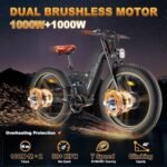 FREESKY WARRIOR PRO Peak 2800w Dual Motor Electric Bike for Adults with APP Control, 38+mph 48V 25Ah SAMSUNG Cells Battery Electirc Mountain Bike, Full Suspension Fat Tire E Bike, Off-road E Bicycle - Image 3