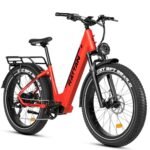Rattan Pathfinder Electric Bike for Adults,28MPH 65Miles Ebike,Peak 1500W Motor Electric Mountain Bike with 48V 15AH Removable Battery,26 * 4 Fat Tires Ebike for Adults,7-Speed