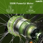 NAKTO Electric Bike for Adults 26" 250/350W Electric Bicycle for Man and Women with High Speed Brushless Gear Motor 6-Speed Gear Speed E-bike with Removable Waterproof 36V10A/12A Battery - Image 4