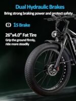 Full Suspension 52V Electric Bike for Adults 2000W Peak 3000W Dual Motor AWD Ebike 36.8MPH 26" All Terrain Fat Tire Adults Electric Bicycle with 52V 23AH Battery Up to 80Miles 7Speed Gear Ebikes - Image 5