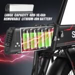 Speedrid 500W Folding Electric Bike for Adults, 20" x 4.0" Fat Tire Ebike with Mid Located Built-in 48V-10.4Ah Battery Up to 50 Miles, Front Suspension Fork and 7 Speed - Image 2