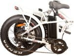 DJ Folding Bike Step Thru 750W 48V 13Ah Power Electric Bicycle, Pearl White, LED Bike Light, Suspension Fork and Shimano Gear - Image 3