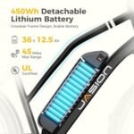 Jasion CB1 Electric Bike for Adults, 1000W Motor Peak Ebike, 450Wh Removeable Battery, 26'' City Cruiser Bicycle, 22 MPH Commuter Women Ebike, 7-Speed Gear - Image 3