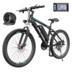 ANCHEER Electric Bike for Adults with 500W Powerful Motor, 48V 499Wh Ebike, Up to 55 Miles, 3H Fast Charge, 26'' Gladiator Electric Mountain Bike, LCD Display, 21Speed, 20MPH Adults Electric Bicycle