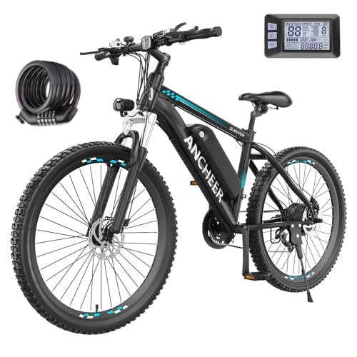 Version 1.0.0 ANCHEER Electric Bike for Adults with 500W Powerful Motor, 48V 499Wh Ebike, Up to 55 Miles, 3H Fast Charge, 26'' Gladiator Electric Mountain Bike, LCD Display, 21Speed, 20MPH Adults Electric Bicycle - Image 1