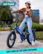 Gotrax F2V2 20" Electric Bike, Max Range 55 Miles & 20Mph Power by 500W, LCD Display & 5 Pedal-Assist Levels, 7-Speed Gear& Front Shock Absorber for Adult Folding Bike with all Accessories Lock&Mirror - Image 5