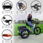 Panda Foldable Electric Trike for Adults, 750W Motor, 3 Wheel Electric Bike with 90-Mile Long Range, Parking Brake, Differential, Fat Tire e Trike with 48V 21Ah Battery - Image 4