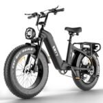 Carbon Electric Bike, 1200W Motor, 28MPH Speed & 48V 22.5Ah Removable Battery, 7-Speed, 20" x 4.0" Fat Tire Ebike Adult Electric Mountain Bicycle