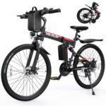 VARUN Electric Bike - Foldable Ebikes for Adults Peak 750W Motor，Folding Electric Bikes with 48V Removable Battery， Up to 20+ MPH & 50 Mile Range, 21-Speed Gears & Dual Hydraulic Suspension