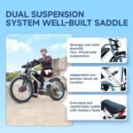 Electric Bike for Adults,2000W, 52V 23Ah Removable Battery, 37MPH, Range 60 Miles, 26 Inch Fat Tire Electric Bike Off-Road Electric Mountain Bike, 7 Speed Full Suspension - Image 5