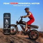 G-FORCE ZM Electric Bike for Adults, Dual Battery Max 160 Miles Electric Mountain Bike, 750W (Peak 1200W) E Bike w/ 30 MPH, 20"x4" Fat Tire 48V 40AH Full Suspension Moped-Style Electric Bicycle - Image 2