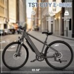 TST Electric Bike for Adults,Electric Bicycle 23MPH,26" Tire,Peak 800W Motor,Range 40 Miles,7-Speed,Commuter Electric Bike with 480Wh Removable Battery Built in,LCD,Suspension Fork,Smart App - Image 6