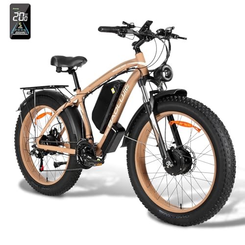 Version 1.0.0 2000W Dual Motor Ebike 35 MPH,26" Fat Tire Electric Bike for Adults,48V 23AH Removable Battery,All Terrain Adult Electric Bicycles,85 Mile E Bike Lockable Suspension,Hydraulic Disc Brake - Image 1