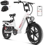 Electric Bike for Adults, 48V 40Ah/60Ah 1600W/3200W Peak Dual Motor Fast Long Range Ebike, 20 Inch Fat Tire Full Suspension Electric Bicycle 31/34MPH, Step Thru E-bike APP Control, UL2849 Certified