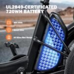 Triker Electric Bike, Peak 750W Brushless Motor Folding Trike Ebike, 720Wh Removable Battery, Step-Thru 3 Wheel Electric Bicycle, Up to 65 Miles, 20X3.0 Tire Tricycle for Adults - Image 2