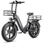 Heybike Ranger S Electric Bike for Adults, Foldable 1400W Peak Motor Ebike, 20" x 4.0 Fat Tire Step-Thru Electric Bicycle, 48V 14.4AH Removable Battery Commuter E Bike, 7-Speed Hydraulic Fork