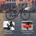 Electric Bike for Adults 28" E Bike with 500W Motor 36V 15AH Removable Battery Electric Bicycles Range 35-75 Mile with 7 Gears, UL2849 Certified - Image 5