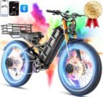 Romeo Pro/Ⅱ [2024 Newest Model] 3000W/1200W/48V/52V 60Ah Super Long Range Electric Bike 100-200 Miles 26" Fat Tire Full Suspension Ebike Adult Electric Bicycles Moped