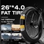 Electric Bike for Adults,1500W/750W,52V 21/19Ah 32-37MPH, 30-60Miles Range 26”Fat Tire Electric Bike Beach Snow Mountain Bike, Dual Hydraulic Disc Brakes Electric Bike Full Suspension - Image 6