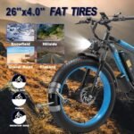Electric Bike for Adults 2000W Dual Motor Ebike 26" Fat Tire Mountain Electric Bicycle 35MPH 48V 23AH Removable Battery 21 Speed Long Range All Terrain Electric Bike E Bike Dual Hydraulic Disc Brake - Image 5