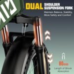 Folding Electric Bike,Foldable Electric Bike,Electric Bike Adults,20"x 4" Fat Tire,750w Motor Peak 1500w,48V 13Ah Removable Battery,50Miles Range 28Mph,7-Speed Gear,Folding City Ebike for Men Women - Image 6