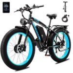 Folding Electric Bicycle for Adults, 20'' Fat Tire Ebike with 23AH Removable Battery, 2000W 32MPH Commuting Bike