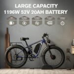 Electric Bike for Adults 2000W Dual Motor 26'' Fat Tire Ebike 52V 20Ah 35MPH Fat Tire E Bikes for Men Full Suspension Dual Hydraulic 7 Speed Beach Mountain Off-Road E-Bike - Image 5