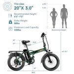 Foldable Electric Bike for Adults, 30+MPH, 48V 20Ah Removable Battery up to 80Miles, 20" Fat Tire Peak 1000W Motor Dirt Ebike Adult Electric Bicycle for City Commute Beach Mountain Adventurous E Bike - Image 6
