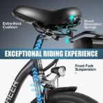 ANCHEER Electric Bike for Adults, 26" City Commuter Bike with 48V/10.4AH Battery, Up to 60 Miles, 3.5H Fast Charge, 7-Speed, 500W Peak Motor Step-Thru Cruiser Bike for Women Men, UL 2849 Certified - Image 5