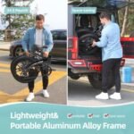 NR-7 20" Folding Electric Bike for Adults | Lightweight Foldable Electric Bicycle - Weighs Only 45lbs | 500W Brushless Motor | 40+ Mile Range | 21mph Speed - Class 2 Fat TIre Ebike - Image 5
