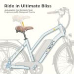 Jasion CB1 Electric Bike for Adults, 1000W Motor Peak Ebike, 450Wh Removeable Battery, 26'' City Cruiser Bicycle, 22 MPH Commuter Women Ebike, 7-Speed Gear - Image 5