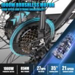Electric Bike for Adult,1000W/2000W Electric Bicycle 48V 17.5AH/23AH,26''x4 Fat Tire Ebike for Adults Up to 27MPH/35MPH Hydraulic Disc Brake - Image 2