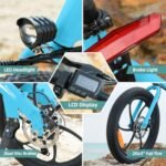 20" Folding Electric Bike for Adults | Lightweight Foldable Electric Bicycle - Weighs Only 45lbs | 500W Brushless Motor | 40+ Mile Range | 21mph Speed - Class 2 Fat TIre Ebike - Image 6