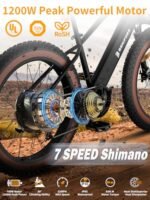 Electric Bike for Adults 1200W Peak Motor,28mph Max Speed,48V 720Wh Removable Battery Ebike and up to 60Miles,26" Commuting Electric Mountain Bike with 7-Speed and Front Suspension - Image 2