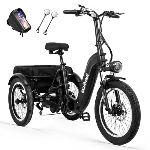 Version 1.0.0 Triker Electric Bike, Peak 750W Brushless Motor Folding Trike Ebike, 720Wh Removable Battery, Step-Thru 3 Wheel Electric Bicycle, Up to 65 Miles, 20X3.0 Tire Tricycle for Adults - Image 1