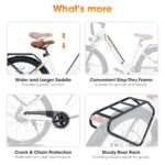 HH HILAND Electric Bike for Adults with 500W Motor, 26 Inch Men Women Commuter EBikes, 20MPH Electric Bicycle, Front Suspension, Step Through, White - Image 6