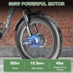 Electric Tricycle Electric Bicycle Electric Trike, 7 Speeds 3 Wheel Electric Bike for Adults with 350W 36V Removable Battery, Electric Cruiser Tricycle - Image 3