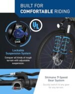 Hiboy P7 Electric Bike for Adults with 800W Peak Motor, 25mph Max Speed, 696 WH Removable Battery Ebike, 27.5" Electric Mountain Bike with 7-Speed and Front Suspension - Image 5