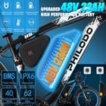 PHILODO Electric Bike for Adults, 48V 23Ah Fat Tire Ebike Dual Motor AWD 2000W 35MPH Electric Bicycles 21-Speed with Ignition Lock Hydraulic Disc Brake - Image 2