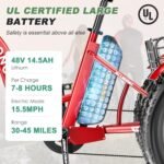 20" 24" 26" 3 Wheel Electric Bike for Senior, 350W/500W Adults Electric Tricycle Trike, Three Wheel Ebike E Bicycle with Removable Battery, Motorized Trike with Basket for Women Men - Image 4