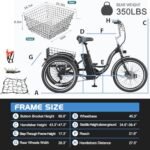 ABORON 24" 26" Electric Tricycles, 36V 10Ah 350W Lithium Battery UL Certified, 7 Speed E-Trike for Adults with Large Capacity Rear Basket - Image 4