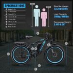 Electric Bike for Adult,1000W/2000W Electric Bicycle 48V 17.5AH/23AH,26''x4 Fat Tire Ebike for Adults Up to 27MPH/35MPH Hydraulic Disc Brake - Image 6
