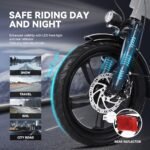 Cityrun Folding Ebike, 16" Electric Bike for Adults with Speed 20MPH Peak 500W Motor, Max Range 25 Miles, 36V 280.8Wh UL2849 Certified Removable Battery, Mini Foldable E-Bikes - Image 3